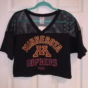 NWT: PINK Minnesota Gophers Crop Top Jersey
